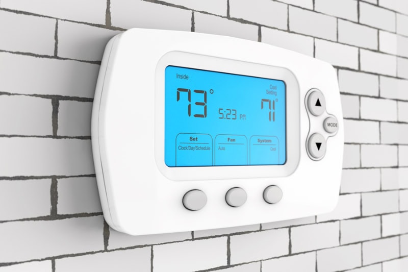 Thermostat on Wall.