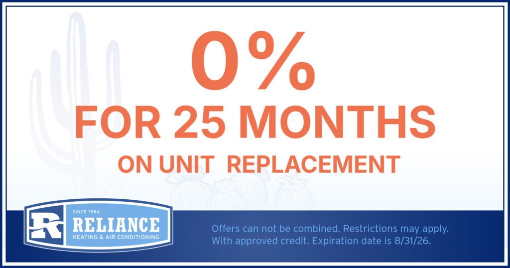 0% for 25 months on Unit Replacement. Offers can not be combined. Restrictions may apply. With approved credit. Expiration date is 8/31/26.